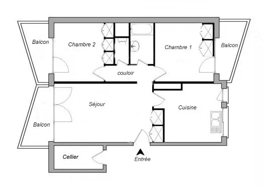 Loue appartement T3 limite Talence/Pessac