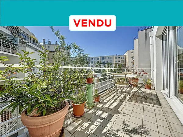 ISSY LES MOULINEAUX - Vente Appartement traversant 4 pièces de 84,61 m² avec une terrasse