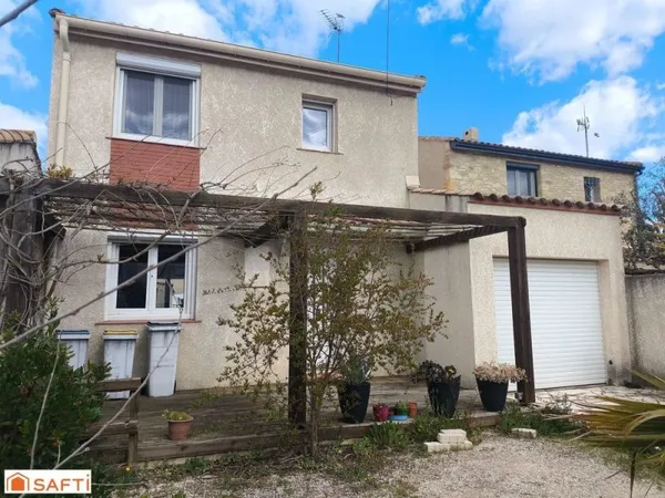 Maison 120m² R+1 rénovée, 4 chambres, jardin