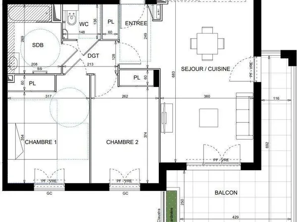 Vente Appartement 3 pièces