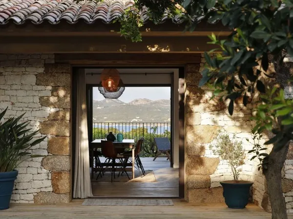 Bonifacio, Santa Manza, Villa vue mer, 4 chambres, piscine, plage à pieds