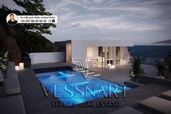 Luxueuse villa contemporaine avec vue panoramique époustouflante