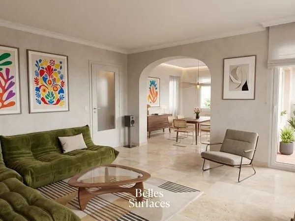 Attique avec balcon et garage