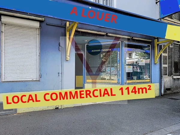 Local commercial 114m² centre-ville