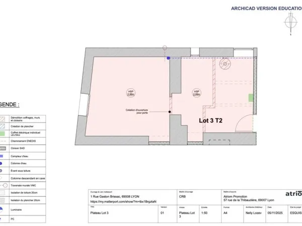 Vends T2 - 23m² - Lyon 8Ème 69008