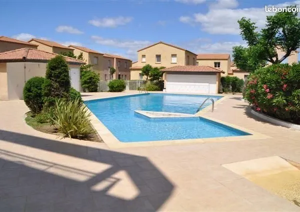 Vente | Maison T3 | 3p | 2ch | 45.69 m² | Valras-Plage | Expo Nord/Sud | Terrasse · Piscine