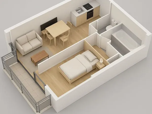 Appartement T2 avec balcon et 2 parkings Idéal investisseu