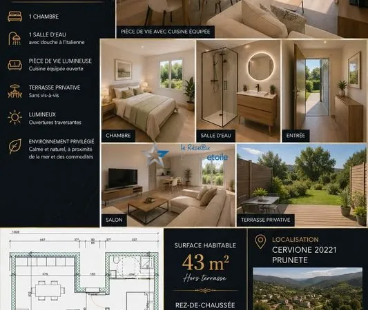 Appartement 2 pièces 43 m²