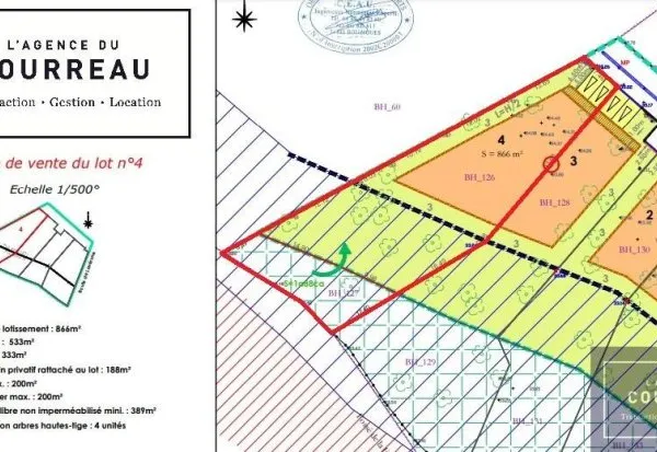 Terrain 922 m²