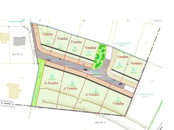 Terrain 1197 m²