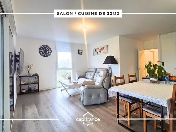 T3 avec terrasse couverte de 30 m², 2 parkings et box - Accès rapide hypercentre et Gare