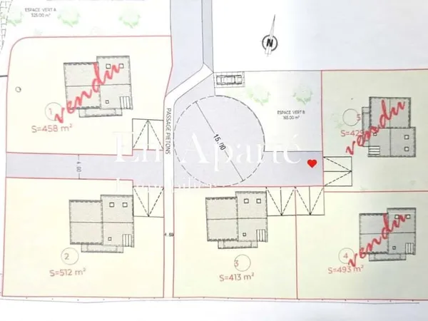 Terrain constructible 512 m²