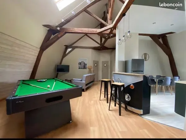 Superbe T3 meublé 90 m² - Esprit loft - Charges comprises - Centre Auxerre