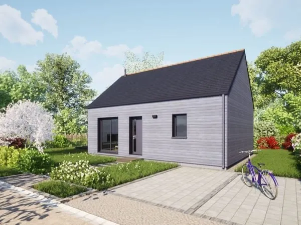 Projet de construction d'une maison bois de 50 m² avec terrain à MONTOIR-DE-BRETAGNE (44)