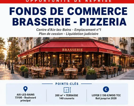 Fonds de commerce 120 m² AIX LES BAINS