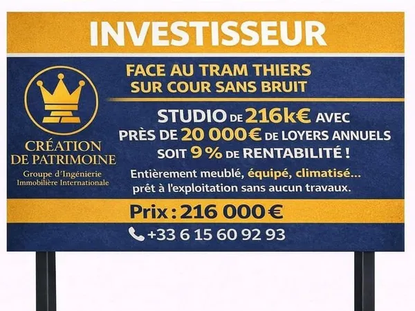 Studio 1 pièce 23 m²