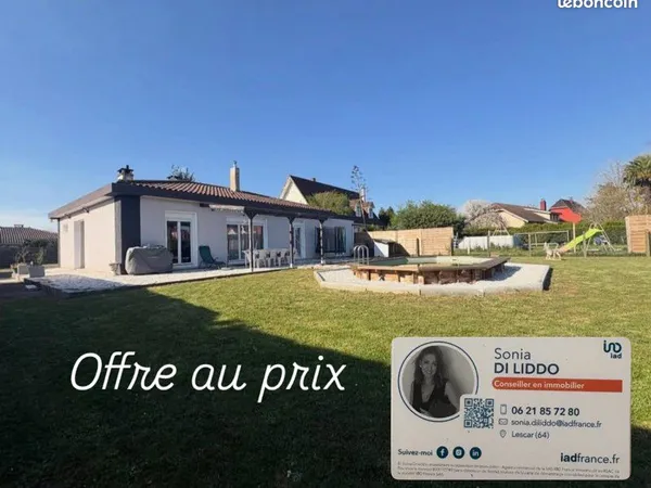 Maison avec beau jardin