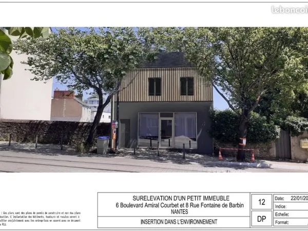 Immeuble entier - habitation, bureau et commerce - Nantes Motte-Rouge