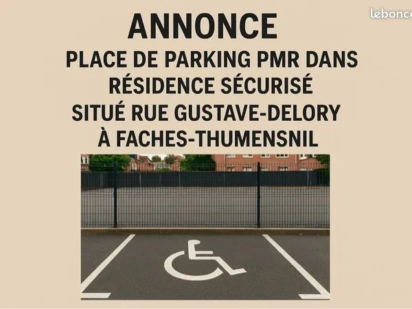 Place de parking résidence sécurisée