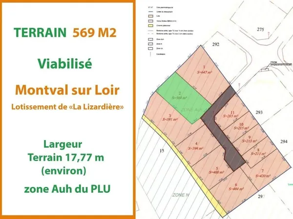 Terrain 569 m²