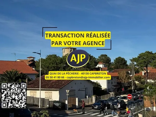 CAPBRETON PLAGE - GRAND T2 avec VERANDA + PARKING SOUS-SOL ET CELLIER