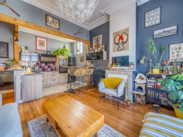 Appartement 3 pièces de 78m2 Carrez avec balconnet et jardin partagé