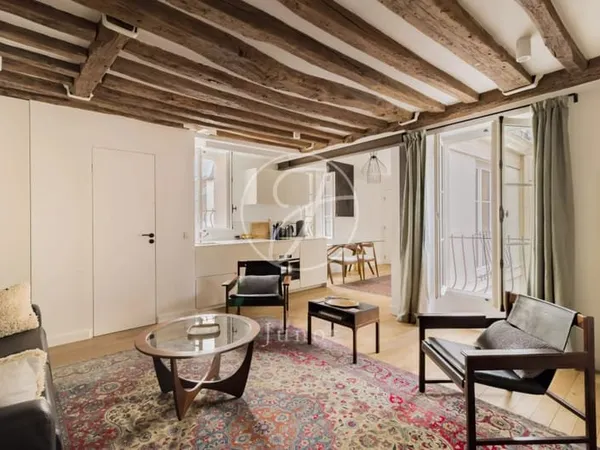 Paris 7e - CARRÉ DES ANTIQUAIRES - Duplex à vendre - 2 pièces - 39,24m² Carrez - 57,53m² au sol - 1 