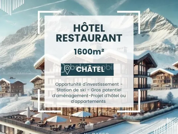 Local hôtel 1 600 m²