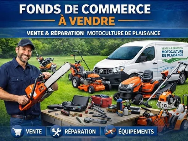Fonds de commerce à vendre - Vente & réparation de motoculture de plaisance