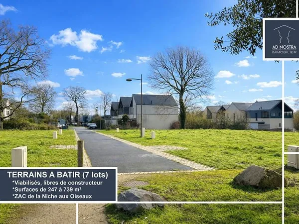 Terrains à bâtir libres de constructeur (7 Lots)