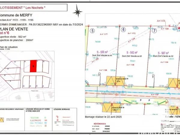 Terrain 562 m²