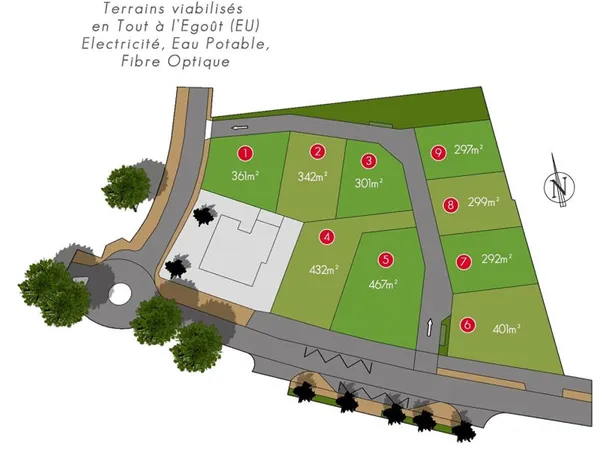 Terrain 432 m²