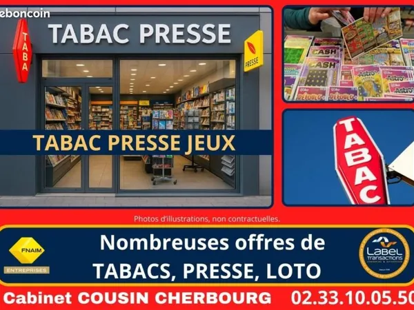 Fonds de commerce tabac, presse, FDJ 40 m²