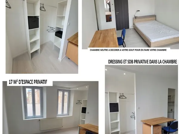 CHB 17m² - COLOC FEMININE - SDB PRIVATIVE - MAISON MEUBLÉE 101 m²