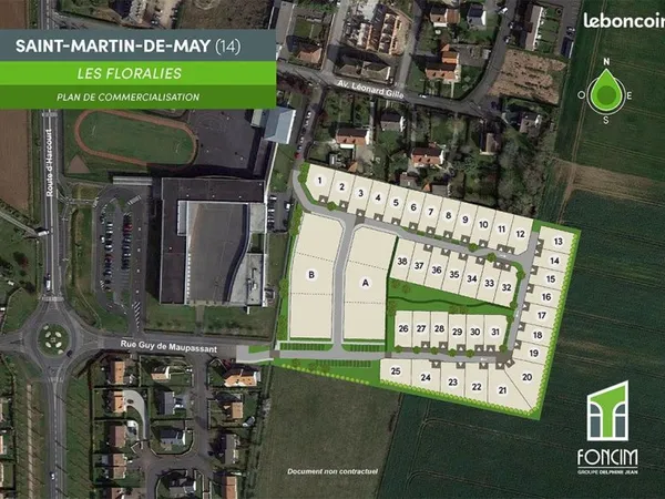 Terrain 589 m² Saint Martin De Fontenay