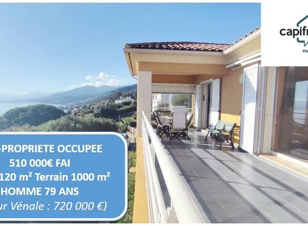 ERBALUNGA VILLA 120 m² PISCINE VUE MER EN NUE PROPRIETE OCCUPEE ( Investissement)