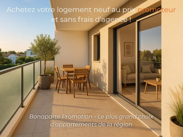 LATTES - LANCEMENT COMMERCIAL - MAGNIFIQUE T4 TRAVERSANT DE 89M2 + 18M2 TERRASSE SUD EN ETAGE