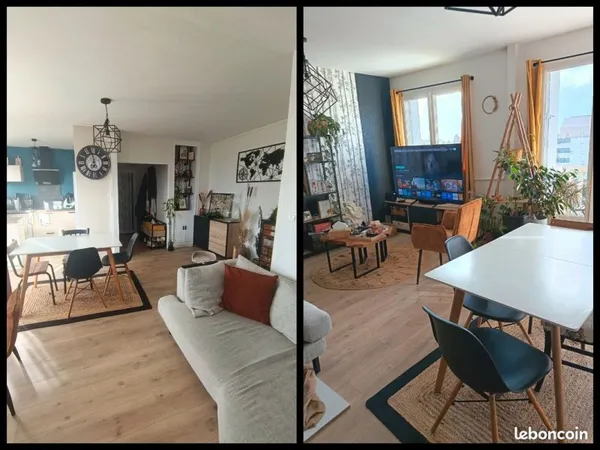 Appartement rénové 3 pièces - 65 m² - Proche tram