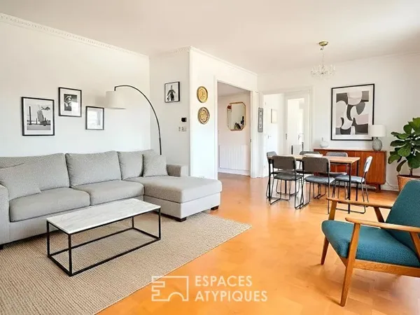 Appartement de charme avec balcon, garage, cave et jardin
