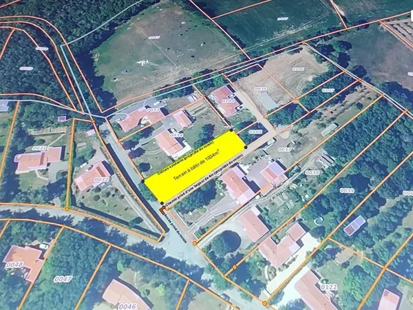 Terrain a bâtir viabilisé de 1034m²