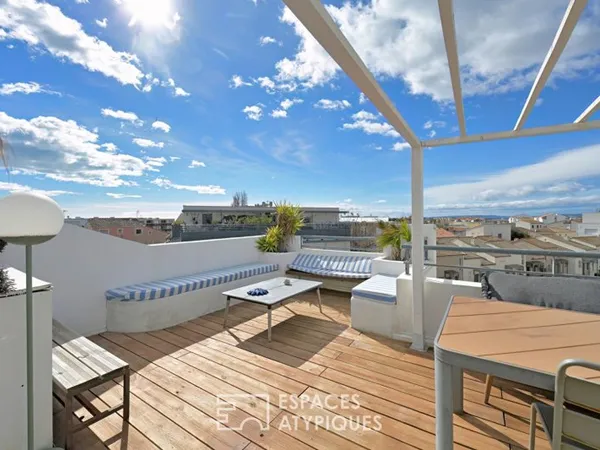 Duplex suspendu entre ciel et mer à Carnon-Plage