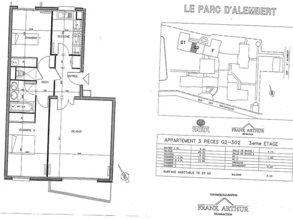 Appartement 3 pièces 70 m²