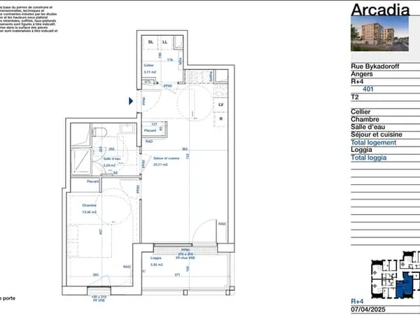 Appartement 2 pièces 47 m²