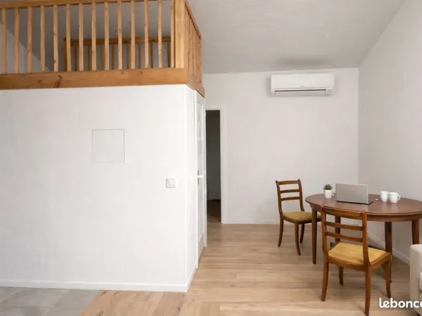 Sérignan centre | T2 bis meublé 44 m² avec mezzanine | clim