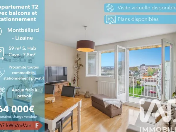 Appartement 3 pièces 59 m²