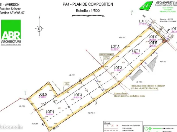 Terrain 630 m2 à Averdon