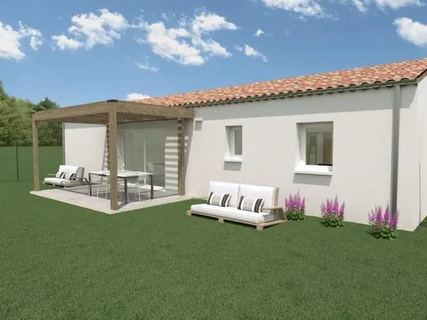 St GERVAIS Sur ROUBION : Maison de 83 m²- 3 chambres + garage + terrasse+ terrain de 400m²