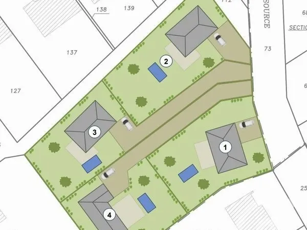 Terrain 696 m²