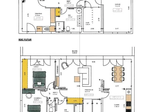 A louer appartement avec bureaux ou cabinets