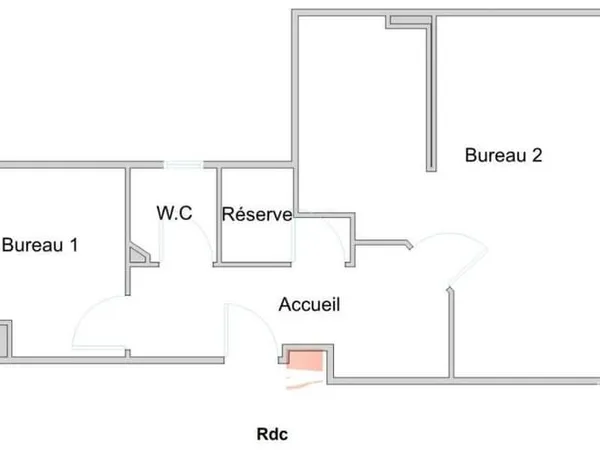 2 pièces traversant, plan modulable